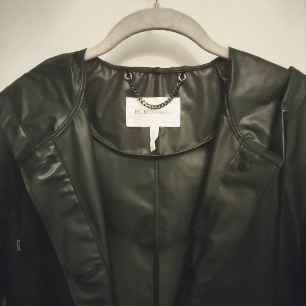 Sheer Black Bcbgeneration Raincoat - image 2